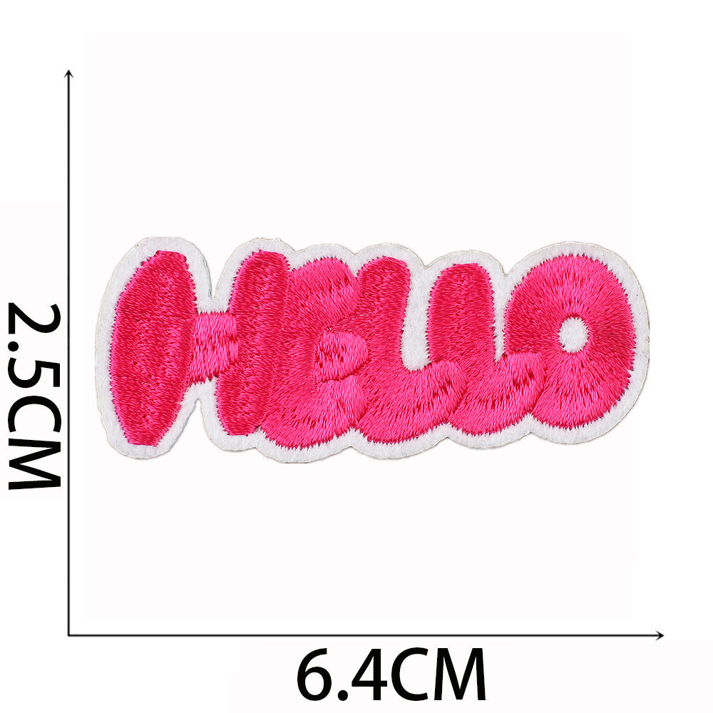 Wholesale pink cheetah mixed embroidery cloth stickers